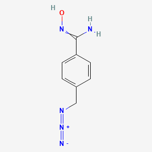 molecular formula C8H9N5O B1377543 4-(azidomethyl)-N'-hydroxybenzenecarboximidamide CAS No. 732976-28-2