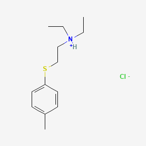 molecular formula C13H22ClNS B13775430 N,N-Diethyl-beta-(p-tolylthio)ethylamine hydrochloride CAS No. 63918-10-5