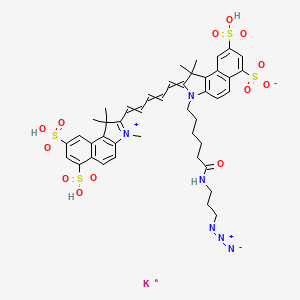 molecular formula C43H48KN6O13S4 B13775474 Sulfo-Cyanine5.5 azide 