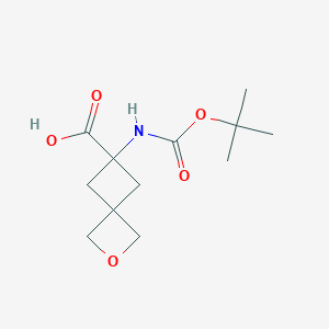 molecular formula C12H19NO5 B1377548 6-((Tert-butoxycarbonyl)amino)-2-oxaspiro[3.3]heptane-6-carboxylic acid CAS No. 1823515-64-5