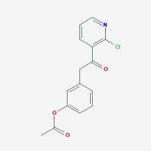 molecular formula C15H12ClNO3 B13775516 3-Acetoxybenzyl 2-chloro-3-pyridyl ketone CAS No. 898766-38-6