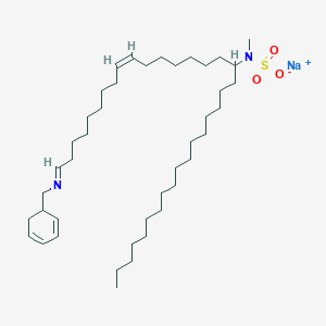 molecular formula C42H77N2NaO3S B13775518 Sodium 2-heptadecylmethyl-1H-benzimidazolesulfonate 