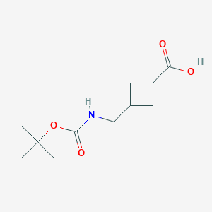 molecular formula C11H19NO4 B1377555 3-(((叔丁氧羰基)氨基)甲基)环丁烷羧酸 CAS No. 1630907-04-8