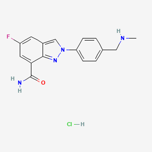 5-Fluoro-2-[4-[(methylamino)methyl]phenyl]-2H-indazole-7-carboxamide hydrochloride