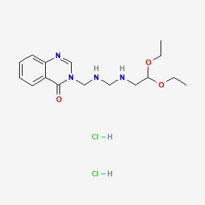 4(3H)-Quinazolinone, 3-(((((2,2-diethoxyethyl)amino)methyl)amino)methyl)-, dihydrochloride