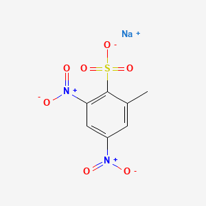 molecular formula C7H5N2NaO7S B13775587 Benzenesulfonic acid, methyl-2,4(or 2,6)-dinitro-, sodium salt CAS No. 68299-28-5