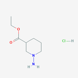 molecular formula C8H17ClN2O2 B1377559 1-氨基-哌啶-3-羧酸乙酯盐酸盐 CAS No. 1187930-51-3