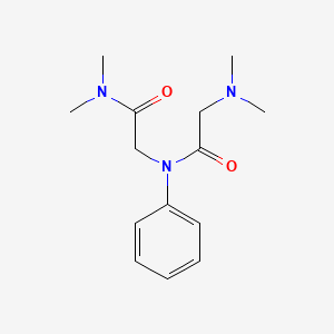 molecular formula C14H21N3O2 B13775597 Acetanilide, 2-dimethylamino-N-(dimethylcarbamoylmethyl)- CAS No. 92432-21-8