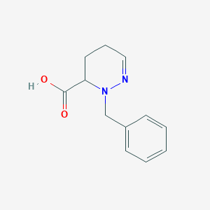 molecular formula C12H14N2O2 B13775598 2,3,4,5-Tetra-2-(phenylmethyl)-3-pyridazine carboxylic acid 