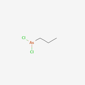 molecular formula C3H7AsCl2 B13775624 Arsine, dichloropropyl- CAS No. 926-53-4