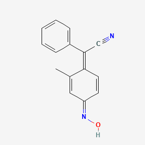 molecular formula C15H12N2O B13775632 (2E)-2-[(4E)-4-hydroxyimino-2-methylcyclohexa-2,5-dien-1-ylidene]-2-phenylacetonitrile CAS No. 839-75-8