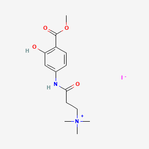 Methyl 4-(3-(dimethylamino)propionylamino)salicylate, methiodide