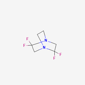 molecular formula C6H8F4N2 B13775661 2,2,5,5-Tetrafluoro-1,4-diazabicyclo[2.2.2]octane CAS No. 721451-54-3