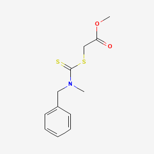 molecular formula C12H15NO2S2 B13775663 Carbomethoxymethyl benzylmethyl dithiocarbamate CAS No. 64057-87-0