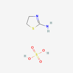 molecular formula C3H8N2O4S2 B13775682 4,5-Dihydrothiazol-2-amine sulphate CAS No. 65767-36-4