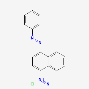 molecular formula C16H11ClN4 B13775704 4-(Phenylazo)naphthalene-1-diazonium chloride CAS No. 67875-31-4