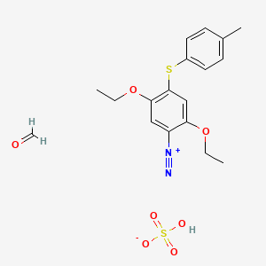 2,5-Diethoxy-4-(4-methylphenyl)sulfanylbenzenediazonium;formaldehyde;hydrogen sulfate