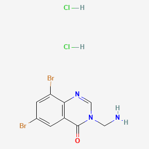 4(3H)-Quinazolinone, 3-(aminomethyl)-6,8-dibromo-, dihydrochloride