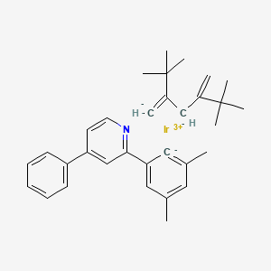 2-(3,5-dimethylbenzene-6-id-1-yl)-4-phenylpyridine;iridium(3+);3-methanidylidene-2,2,6,6-tetramethyl-5-methylideneheptane