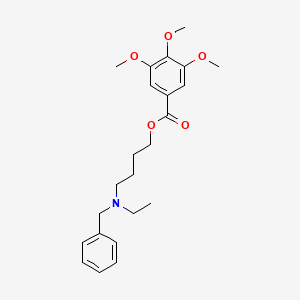 molecular formula C23H31NO5 B13775746 Benzoic acid, 3,4,5-trimethoxy-, 4-(N-benzyl-N-ethylamino)butyl ester CAS No. 66903-17-1