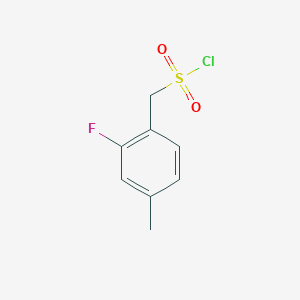 molecular formula C8H8ClFO2S B1377578 (2-Fluoro-4-methylphenyl)methanesulfonyl chloride CAS No. 1505607-08-8