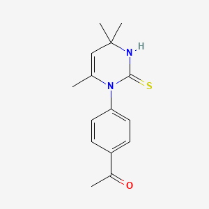 4'-(1,4-Dihydro-2-mercapto-4,4,6-trimethyl-1-pyrimidinyl)acetophenone