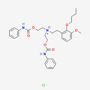 Carbanilic acid, diester with 2,2'-((2-butoxy-3-methoxyphenethyl)nitrilo)diethanol, hydrochloride