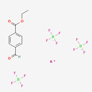 Potassium;ethyl 4-formylbenzoate;tritetrafluoroborate