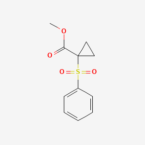 molecular formula C11H12O4S B13775831 Cyclopropanecarboxylic acid, 1-(phenylsulfonyl)-, methyl ester CAS No. 97383-42-1