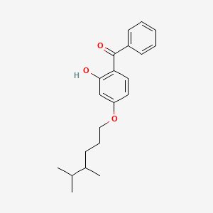 molecular formula C21H26O3 B13775835 (4-((4,5-Dimethylhexyl)oxy)-2-hydroxyphenyl) phenyl ketone CAS No. 67845-96-9