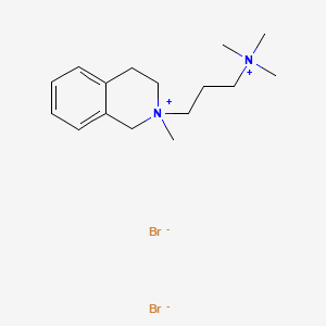 molecular formula C16H28Br2N2 B13775845 Ammonium, (3-(2-methyl-1,2,3,4-tetrahydroisoquinolinio)propyl)trimethyl-, dibromide CAS No. 64047-67-2