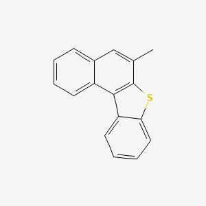 molecular formula C17H12S B13775853 Benzo(b)naphtho(1,2-d)thiophene, 6-methyl- CAS No. 84258-70-8