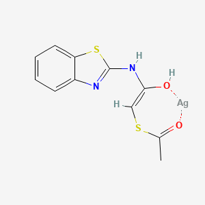 2-(2-Mercaptoacetamido)benzothiazolyl acetate silver salt