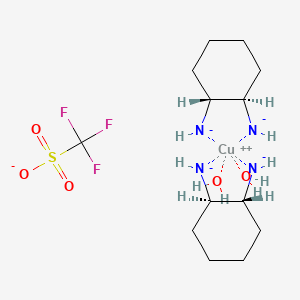 Copper(2+), diaquabis(1,2-cyclohexanediamine-|EN,|EN')-, [OC-6-12-(trans),(trans)]-Trifluoromethanesulfonate