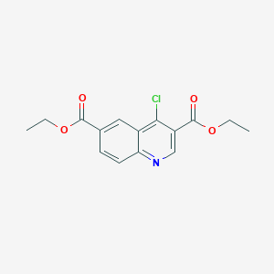 molecular formula C15H14ClNO4 B13775877 Diethyl 4-chloroquinoline-3,6-dicarboxylate 