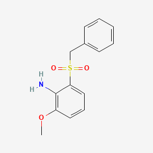 molecular formula C14H15NO3S B13775894 2-Benzylsulfonyl-6-methoxyaniline CAS No. 6368-86-1