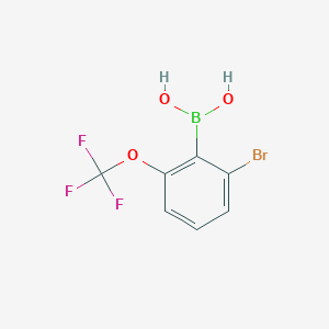 molecular formula C7H5BBrF3O3 B1377591 (2-Bromo-6-(trifluoromethoxy)phenyl)boronic acid CAS No. 1451393-18-2