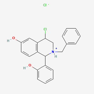 6-Isoquinolinol, 1,2,3,4-tetrahydro-4-chloro-1-(2-hydroxyphenyl)-2-(phenylmethyl)-, hydrochloride