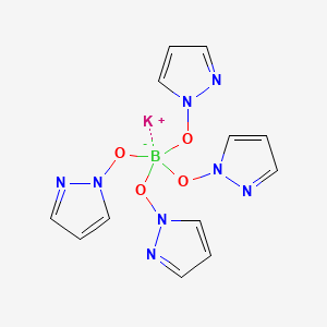 molecular formula C12H12BKN8O4 B13775929 Tetrakis(1-pyrazolyl)borate 