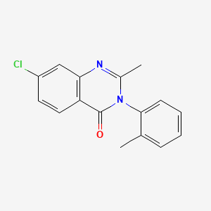 4(3H)-Quinazolinone, 7-chloro-2-methyl-3-(2-methylphenyl)-