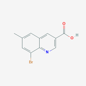molecular formula C11H8BrNO2 B1377594 8-溴-6-甲基喹啉-3-羧酸 CAS No. 1296950-68-9