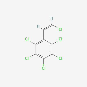 molecular formula C8H2Cl6 B13775959 1,2,3,4,5-Pentachloro-6-((Z)-2-chloroethenyl)benzene CAS No. 61128-00-5