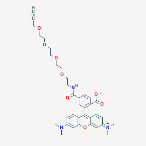 molecular formula C36H41N3O8 B13775961 Acetylene-PEG4-carboxytetramethylrhodamine 110 conjugate 