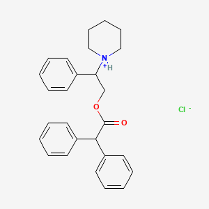 molecular formula C27H30ClNO2 B13775971 Diphenylacetic acid beta-piperidinophenethyl ester hydrochloride CAS No. 97156-98-4