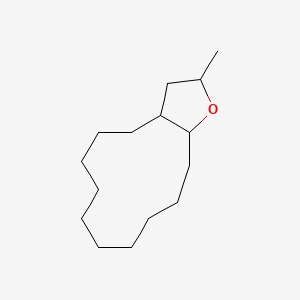 molecular formula C15H28O B13775977 14-Methyl-13-oxabicyclo[10.3.0]pentadecane 