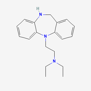 molecular formula C19H25N3 B13775999 5H-DIBENZO(b,e)(1,4)DIAZEPINE, 10,11-DIHYDRO-5-(2-(DIETHYLAMINO)ETHYL)- CAS No. 63918-63-8