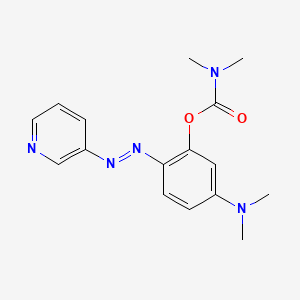 molecular formula C16H19N5O2 B13776007 [5-(dimethylamino)-2-(pyridin-3-yldiazenyl)phenyl] N,N-dimethylcarbamate CAS No. 67049-86-9