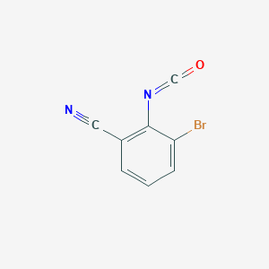 molecular formula C8H3BrN2O B1377601 3-Bromo-2-isocyanatobenzonitrile CAS No. 1261508-23-9