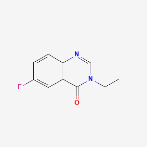 molecular formula C10H9FN2O B13776017 3-Ethyl-6-fluoroquinazolin-4-one 