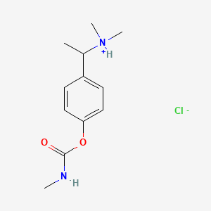 molecular formula C12H19ClN2O2 B13776020 Carbamic acid, methyl-, alpha-dimethylamino-alpha-methyl-p-tolyl ester, hydrochloride CAS No. 63982-39-8